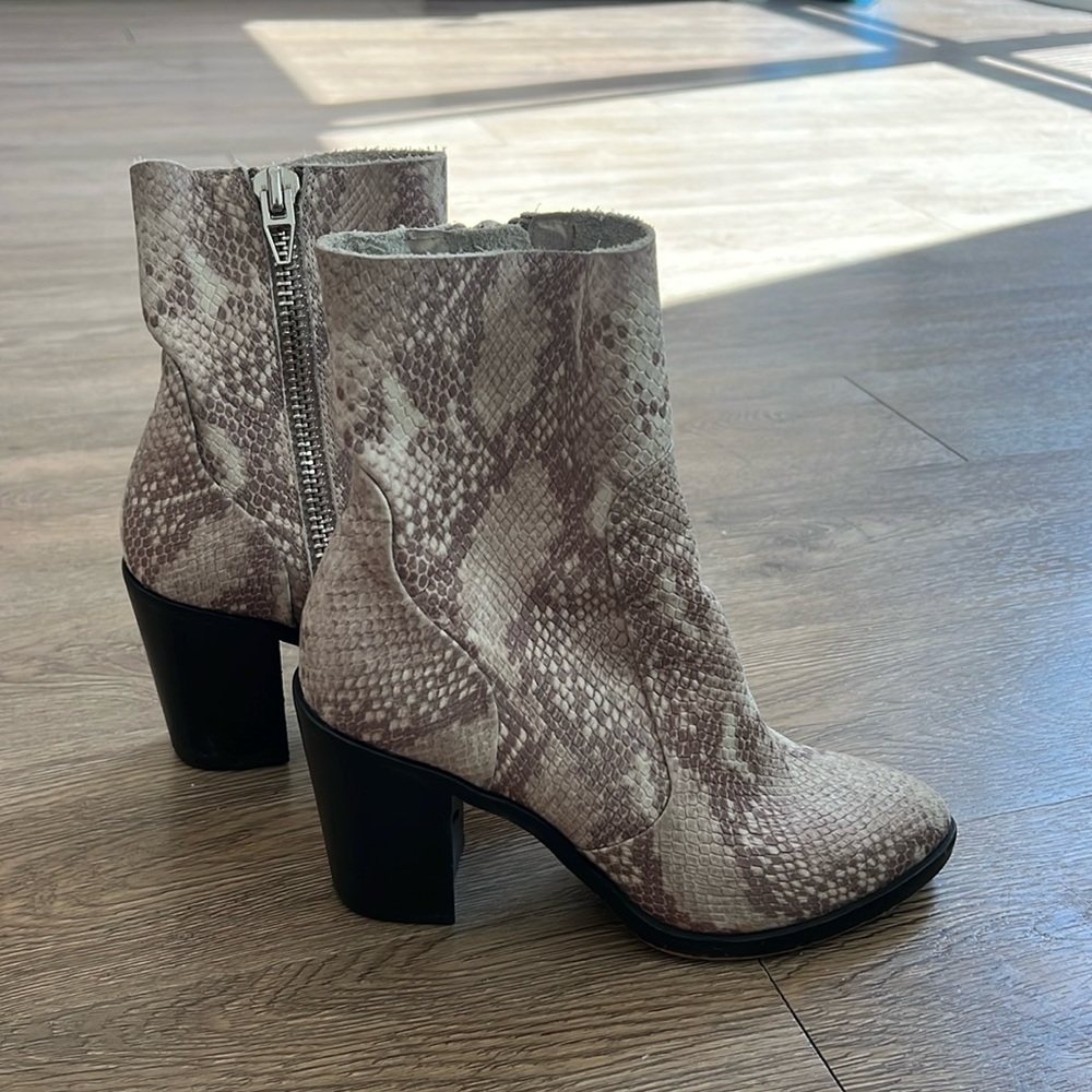 Dolce vita snake print leather bootie